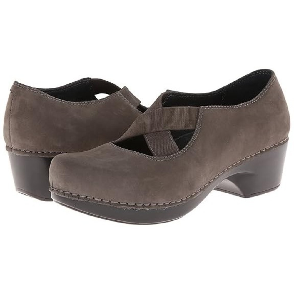 Dansko Traci Dress Pump Gray Nubuck Leather Sz 39 EU 9 US